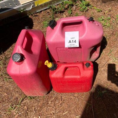 LOT OF 3 GAS CANS 