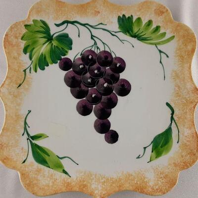 Grapes on Ceramic Italian Plate