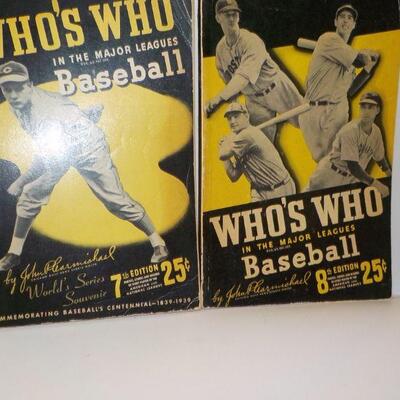 " 1939 and 1940 Who's Who Major league .