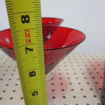 Lot 68 - Art Deco Red Glass Ice Bucket & Glass