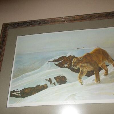 "Cougar Country" Framed Print 229 of 450 Signed by the Artist
