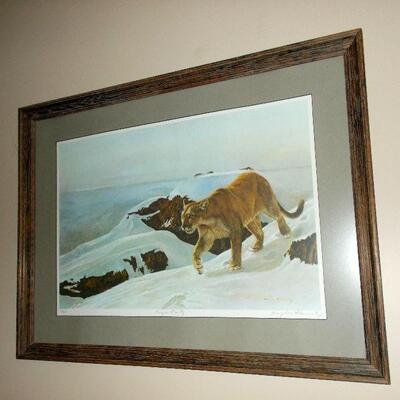 "Cougar Country" Framed Print 229 of 450 Signed by the Artist