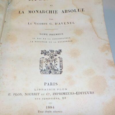 " 1884 Richelieu et la Monarchie Absolue" 