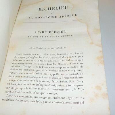 " 1884 Richelieu et la Monarchie Absolue" 