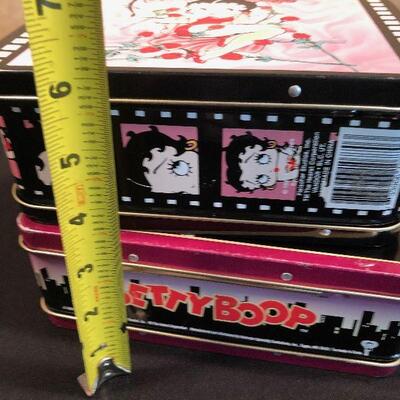 #45  2 Betty Boop Tin Lunch Boxes 