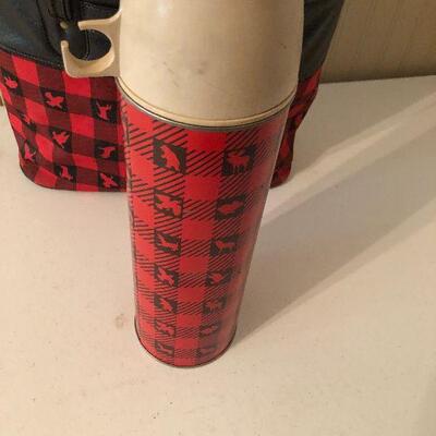 #185 VINTAGE Thermos and Bag 