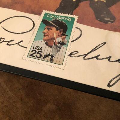 #217 Lou Gehrig Commemorative Stamp Poster 
