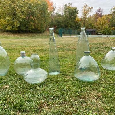 Variety of glass bottles