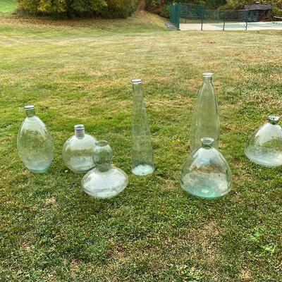 Variety of glass bottles