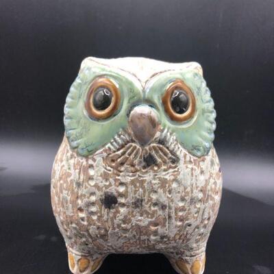  Lladro Owl figurine porcelain art green gray, big eyes, official piece with mark
