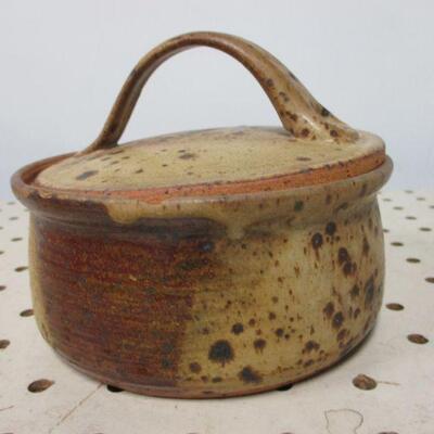 Lot 73 - Handmade Pottery Dish With Lid