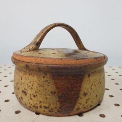 Lot 73 - Handmade Pottery Dish With Lid