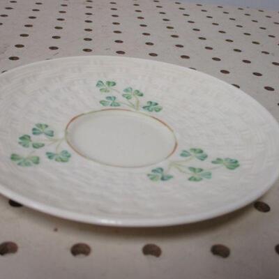 Lot 80 - Irish Belleek Shamrock Cup & Saucer 