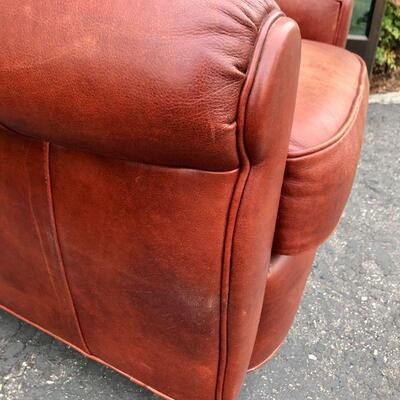 Ethan Allen Red leather arm chair