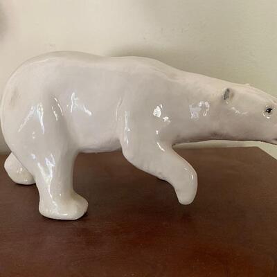 Large bear figurine, signed by artist Joli, Canada