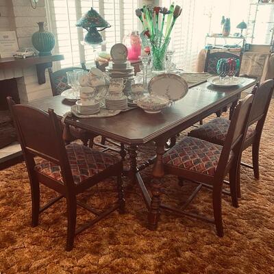 Dining room table and chairs