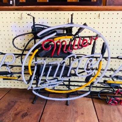 Miller Lite neon beer sign