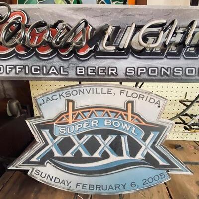 Authentic neon sign - Coors Light Official Beer Sponsor Super Bowl 2005 