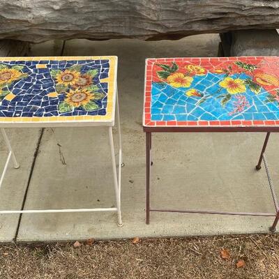 Tiled side tables