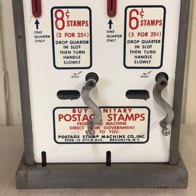 Lot 2 Postage Stamp Machine w/ Key