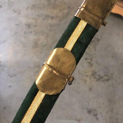 Lot 5 Vintage Brass Handle India Saber Sword w/ Scabbard