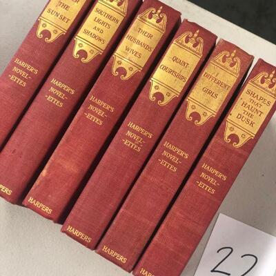 Lot 22 Set of 6 Harper's Novel-Ettes Books