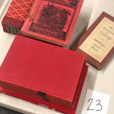 Lot 23 Red Vintage Books