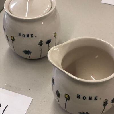 Lot 26 Rae Dunn 'Home' Milk & Sugar Serving Pieces