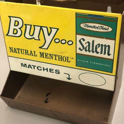 Lot 65 Vintage Salem Cigarette Match Display