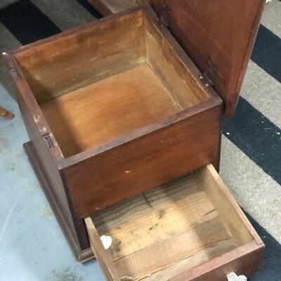 Lot 73 Antique Commode w/ Storage Drawer
