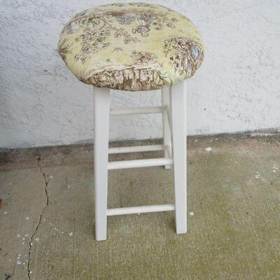 Lot 4 - Stool With Fabric Covered Seat