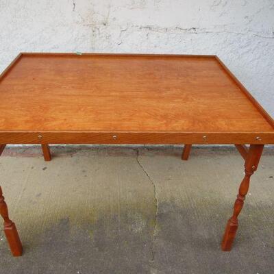 Lot 10 - Folding Puzzle Or Game Table 49 1/2