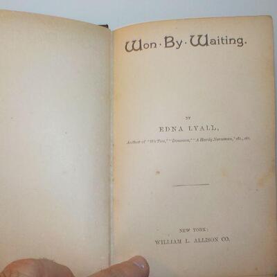 " Won by Waiting by Edna Lyall".