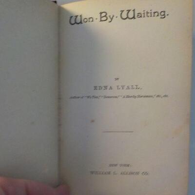 " Won by Waiting by Edna Lyall".