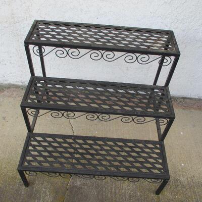 Lot 31 - 3 Tier Metal Plant Stand