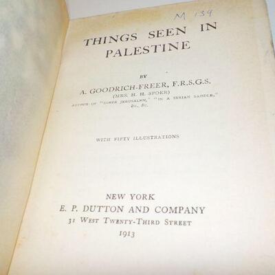 " Things Seen in Palestine".