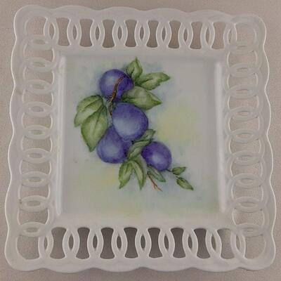 Hand Painted Lace Edge Plate