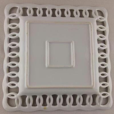 Hand Painted Lace Edge Plate