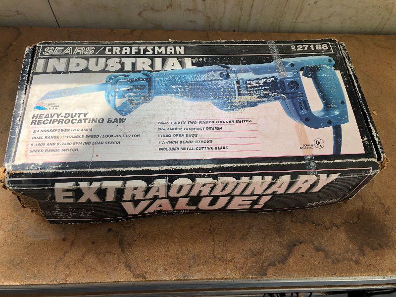 391 SEARS Craftsman Industrial Sawzall with blades