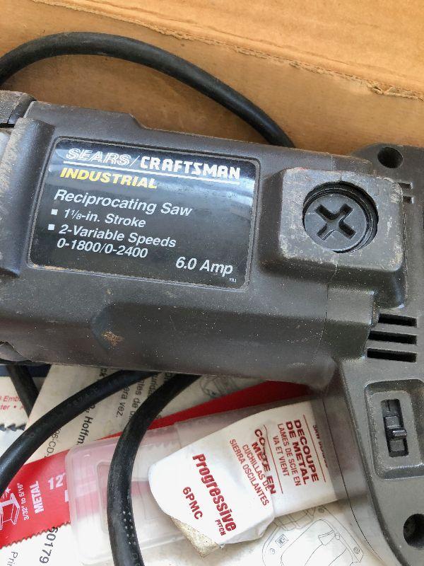 391 SEARS Craftsman Industrial Sawzall with blades