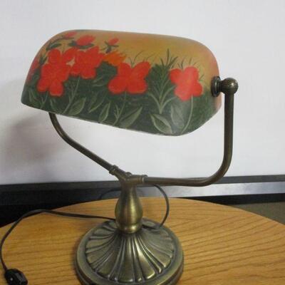 Lot 55 - Desk Lamp - Flower Design