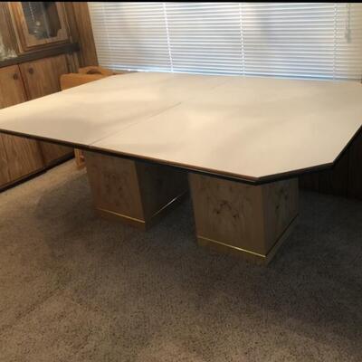 Glass Top Dining Table with 8 chairs