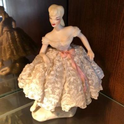 VIntage German Lace and Porcelain Doll