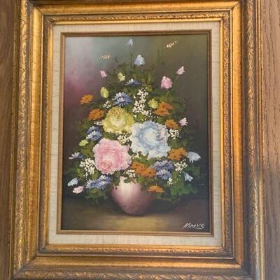2 Original Kim Y.S. Floral Bouquet Paintings