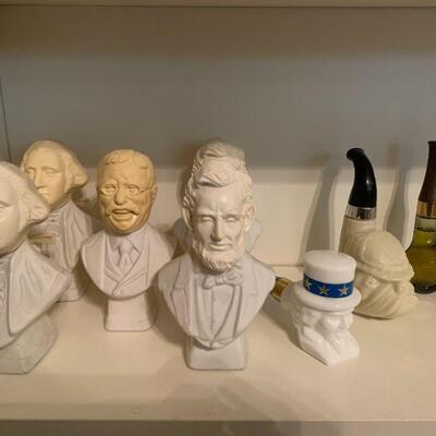 Collectable avon president head jars & pipes