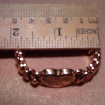 Victorian Gold Plated Sweetheart Stretch Bracelet 