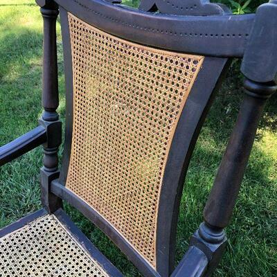 G8: Antique Caned Parlor Chair