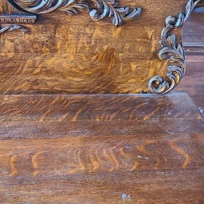 G21: Antique Tiger Oak Buffet/Side Board