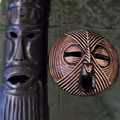 Hand Carved Masks - Country of Origin Unknown