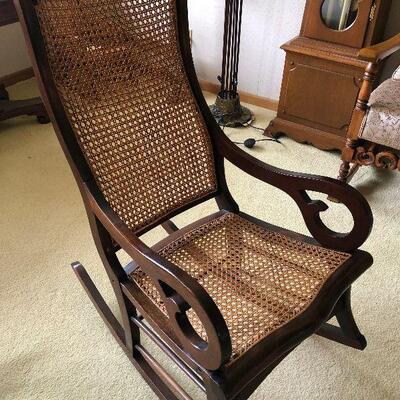 L6: Antique Lincoln Style Scroll Arm Rocker